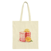 Watercolor Cake Tote Bag, Slice of Cake, Orange Fruit, Food Lover Tote, Stylish Grocery Bag, Reusable Market Bag, Unique Shopping Bag - Tawshia